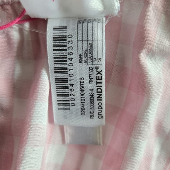 New Zara x Barbie Mattel Gingham Bustier Top Size 32B NWT Blogger Favorite - Picture 15 of 16